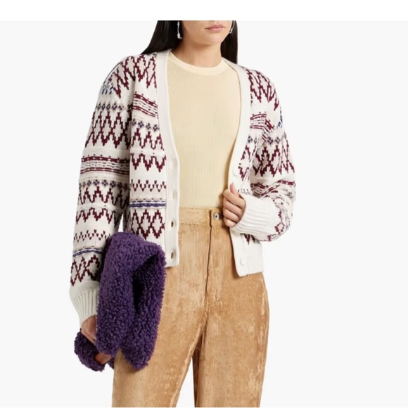 Rag & Bone Willow Fair Isle wool cardigan Small - Picture 2 of 7